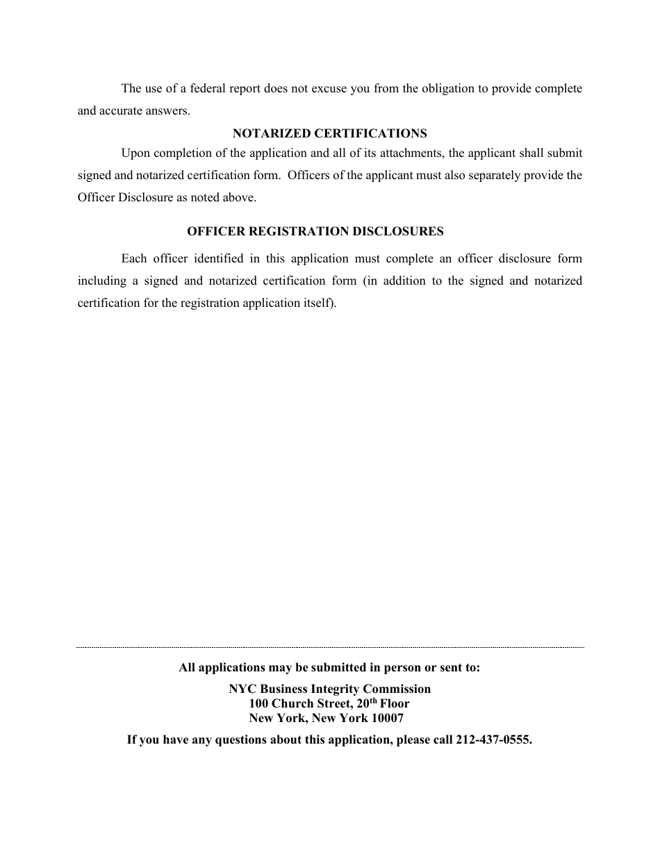 Class 3 Labor Union or Labor Organization Registration Application - New York City, Page 4