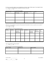 Employee/Agent Disclosure Form for a Trade Waste Business - New York City, Page 13