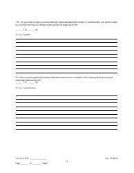 Employee/Agent Disclosure Form for a Trade Waste Business - New York City, Page 14