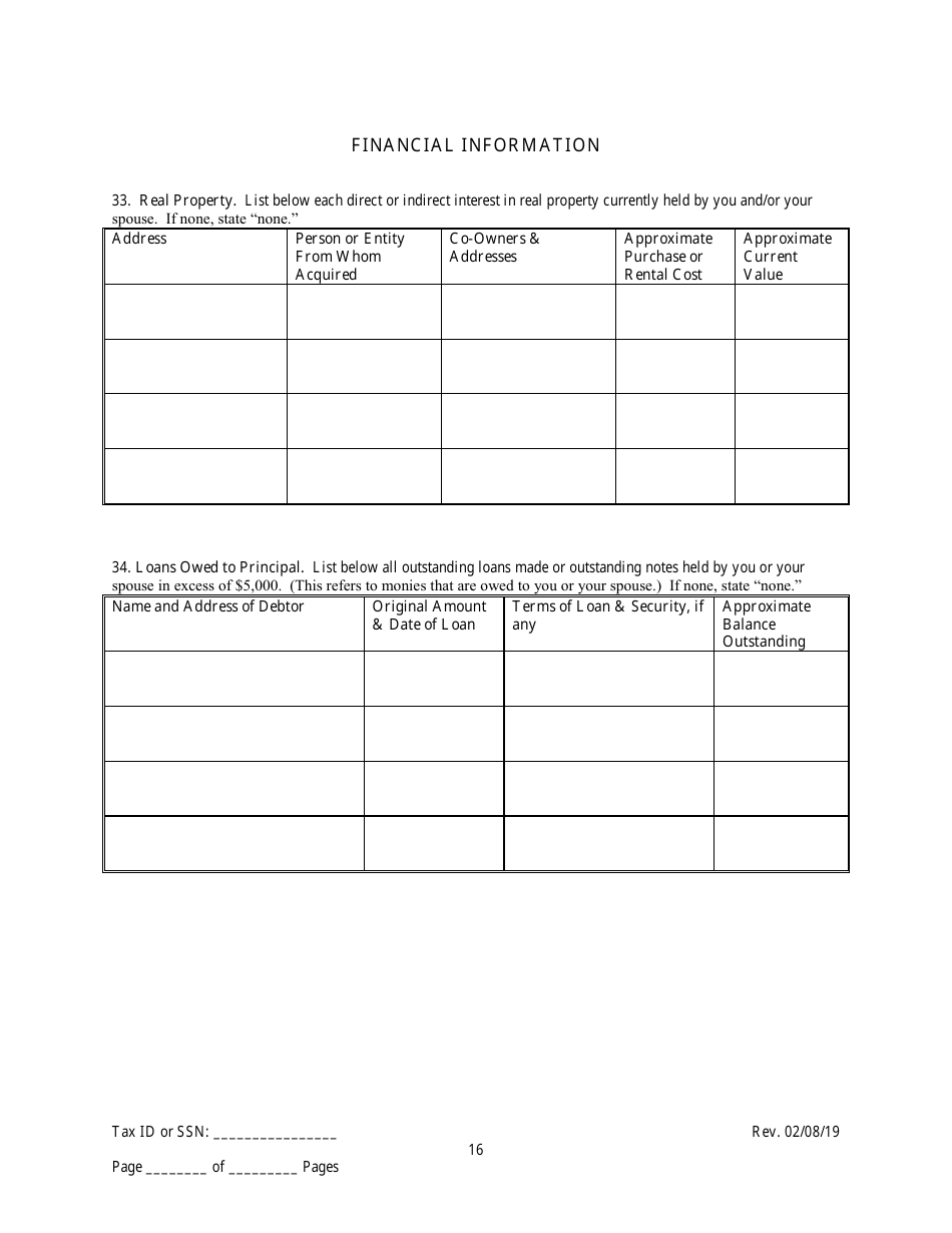 Employee / Agent Disclosure Form for a Trade Waste Business - New York City, Page 16