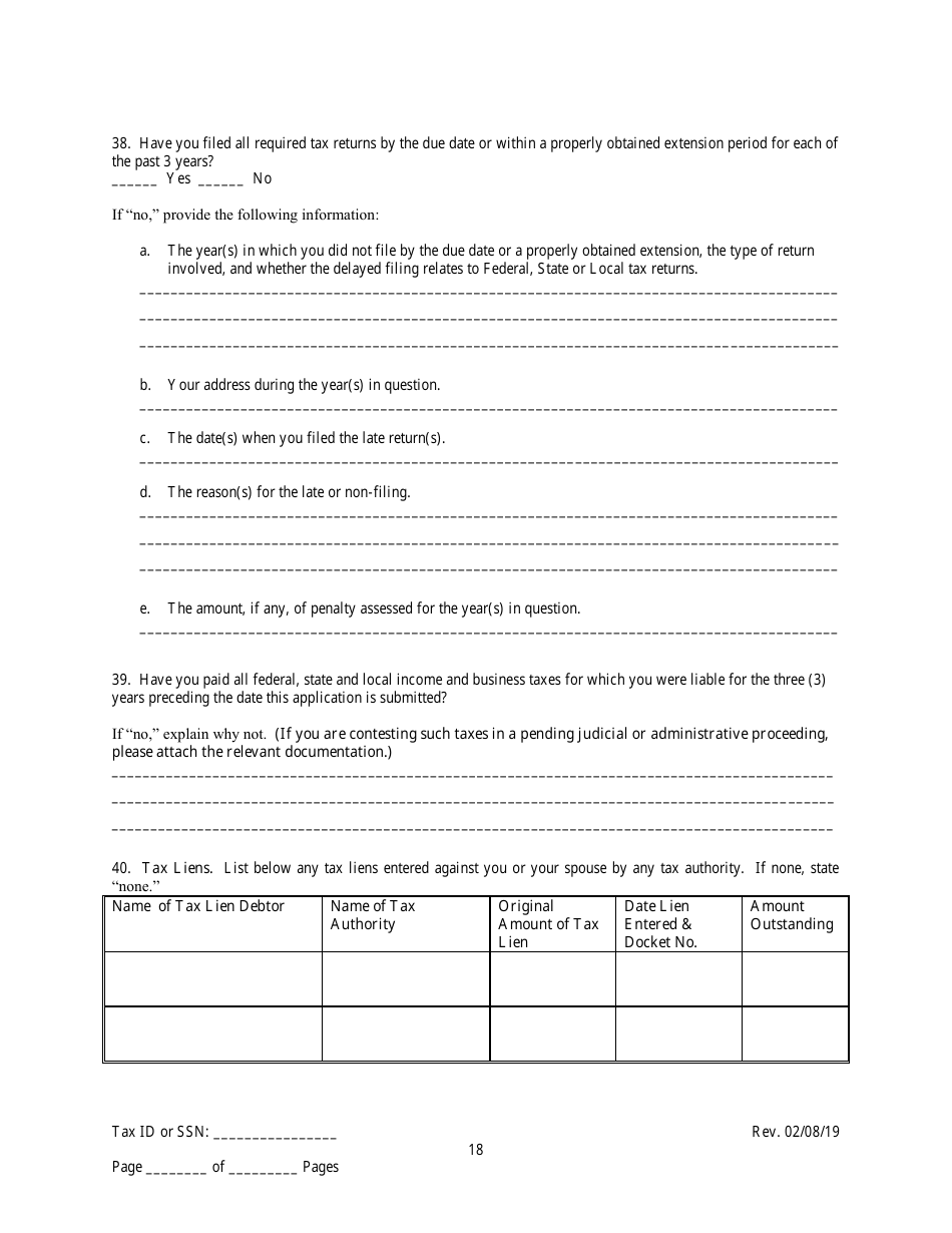 Employee / Agent Disclosure Form for a Trade Waste Business - New York City, Page 18
