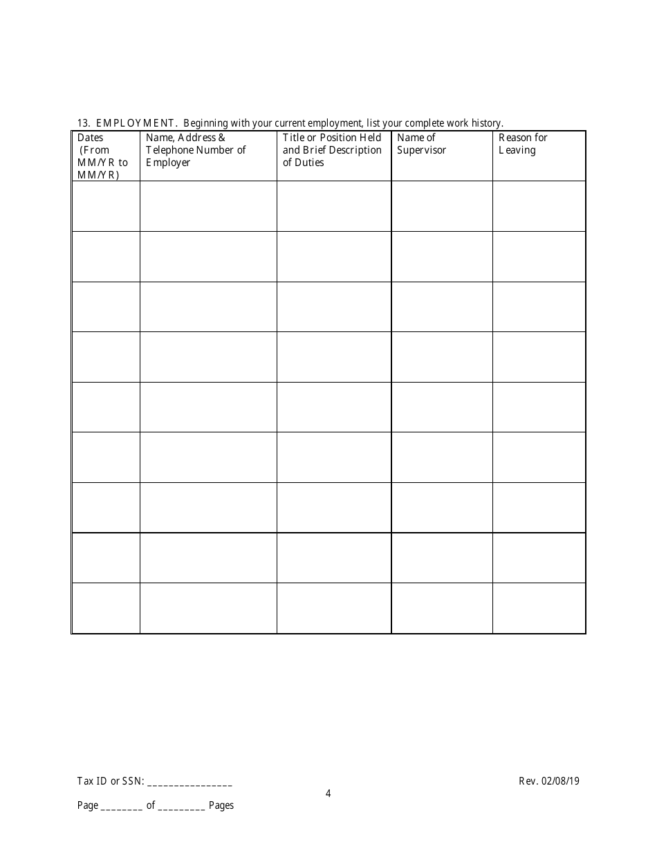 Employee / Agent Disclosure Form for a Trade Waste Business - New York City, Page 4