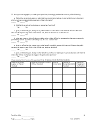 Disclosure Form for Principal of a Trade Waste Business - New York City, Page 12