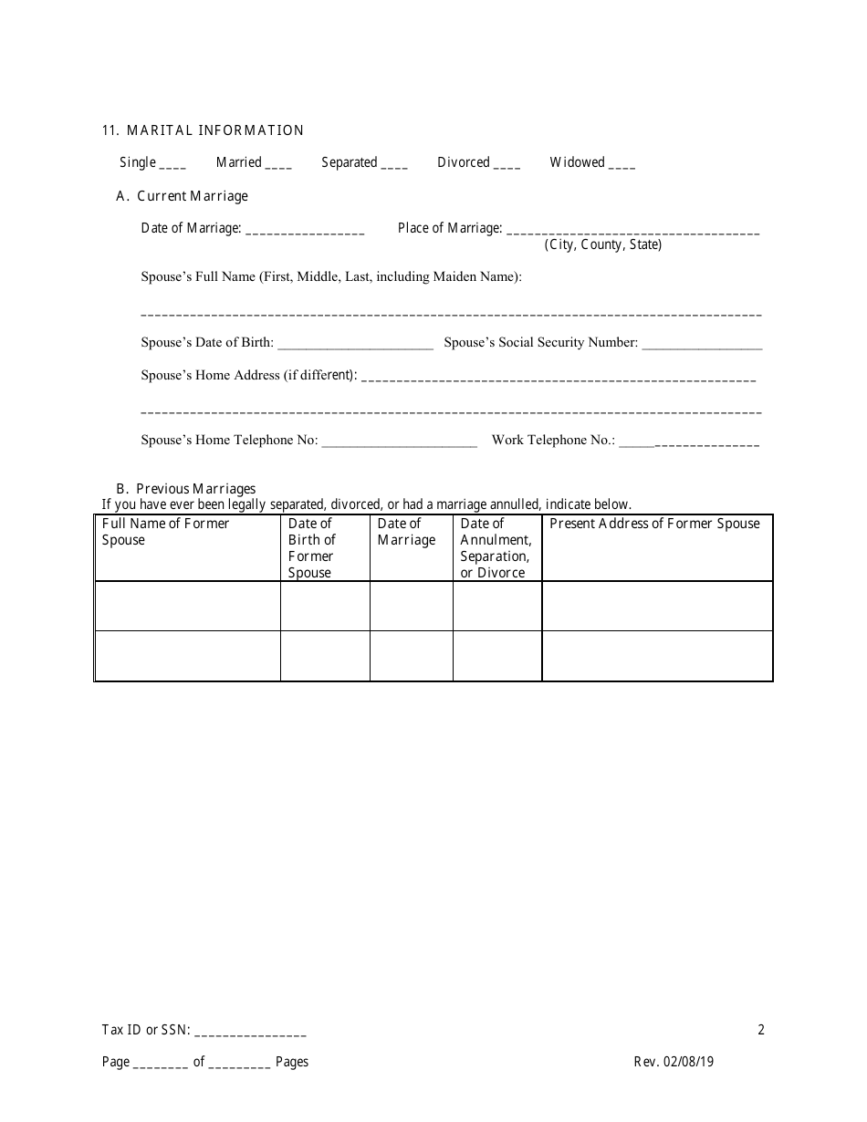 Disclosure Form for Principal of a Trade Waste Business - New York City, Page 2