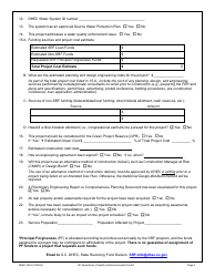 DHEC Form 3463 Drinking Water State Revolving Fund Project Questionnaire - South Carolina, Page 2