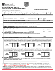 Form MV-904SP Application for Special Organization Registration Plate - Hunting Heritage License Plate - Pennsylvania, Page 3