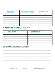 Form JC14:5 Guardian Ad Litem Checklist - Nebraska (English/Spanish), Page 3