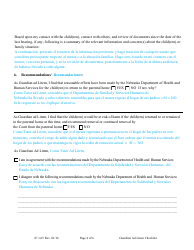 Form JC14:5 Guardian Ad Litem Checklist - Nebraska (English/Spanish), Page 4