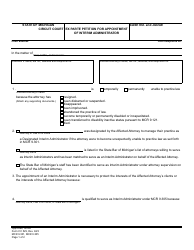 Form CC529 Ex Parte Petition for Appointment of Interim Administrator - Michigan