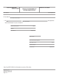 Document preview: Form CC531 Notice of Appointment of Interim Administrator - Michigan