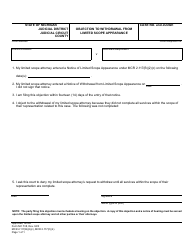 Document preview: Form MC518 Objection to Withdrawal From Limited Scope Appearance - Michigan