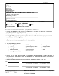 Form SUPFL500 Stipulation and Order Requesting Voluntary Settlement Conference - County of Santa Cruz, California
