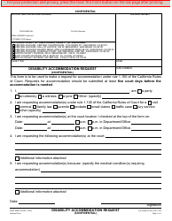 Document preview: Form ADM-410 Disability Accommodation Request - County of San Diego, California