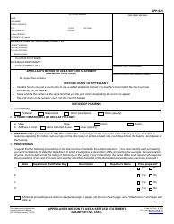 Document preview: Form APP-025 Appellant's Motion to Use a Settled Statement (Unlimited Civil Case) - California