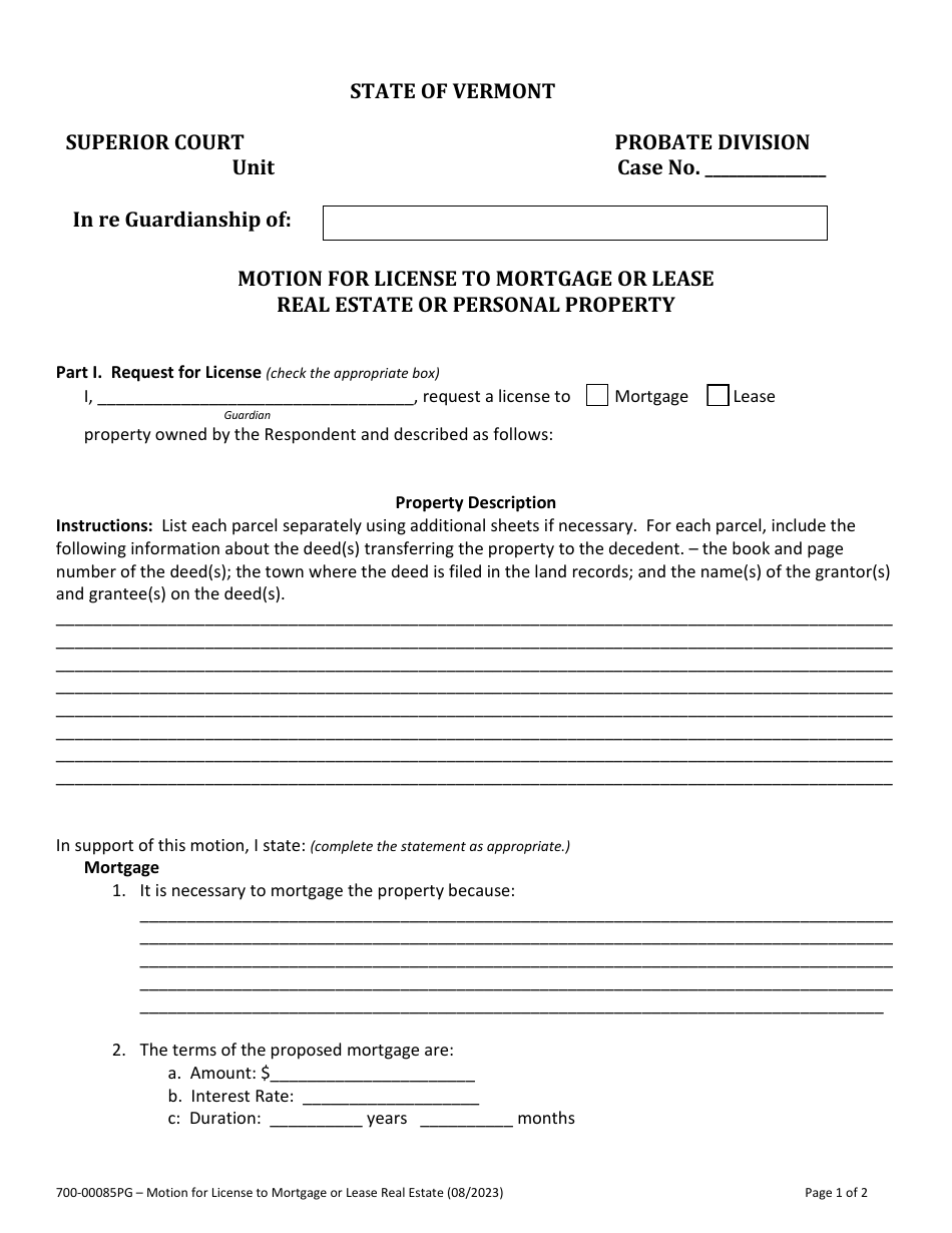 Form 70000085PG Fill Out, Sign Online and Download Fillable PDF