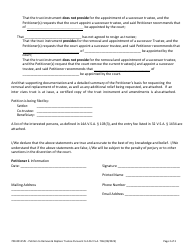 Form 700-00115PC Petition to Remove and Replace Trustee Pursuant to 14a V.s.a. 706 - Vermont, Page 2