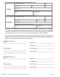 Form 700-00070F Petition to Appoint Financial Guardian for a Minor - Vermont, Page 3