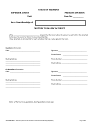 Form 700-00089PMG Summary of Account for Minor Financial Guardianship - Vermont, Page 4