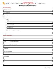 Document preview: Form NS-16 Project Request Form - Louisiana