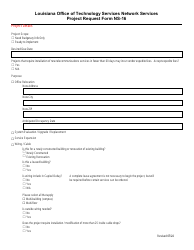 Form NS-16 Project Request Form - Louisiana, Page 2