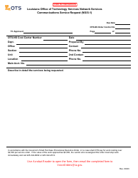 Document preview: Form NS/S-1 Communications Service Request - Louisiana