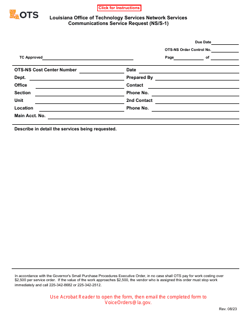 Form NS/S-1  Printable Pdf