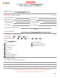 Document preview: Form NS-53 Metro Dwdm Order Form - Louisiana