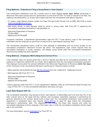 Instructions for Form WT-11, W-011 Nonresident Entertainer Withholding Report - Wisconsin, Page 2