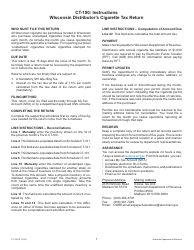 Document preview: Form CT-100 Wisconsin Distributor's Cigarette Tax Return - Sample - Wisconsin
