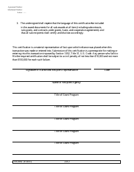 Form FIN-9350 Certification Regarding Lobbying - Certification for Contracts, Sub-grants, Loans, and Cooperative Agreements - Arkansas, Page 2