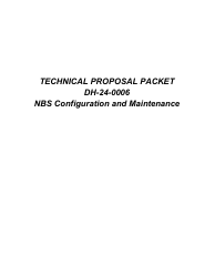 Form DH-24-0006 Technical Proposal Packet - Nbs Configuration and Maintenance - Arkansas