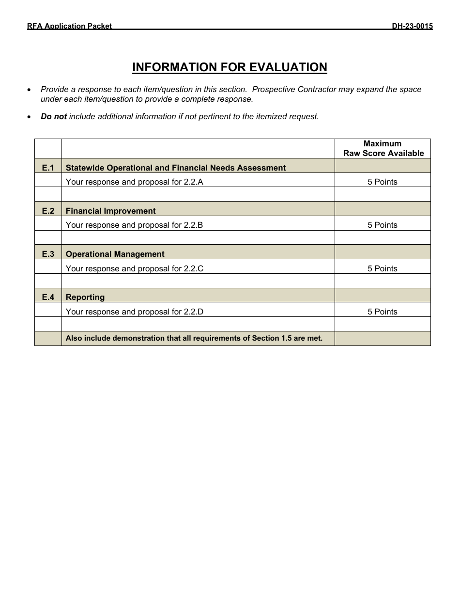 Form DH-24-0008 Request for Application - Medicare Rural Hospital Flexibility Program - Arkansas, Page 4