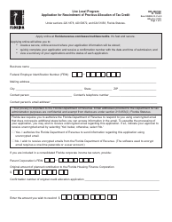 Document preview: Form DR-446100 Application for Rescindment of Previous Allocation of Tax Credit - Live Local Program - Florida