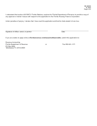 Form DR-446000 Application for Tax Credit Allocation for Contributions to the Florida Housing Finance Corporation - Live Local Program - Florida, Page 2