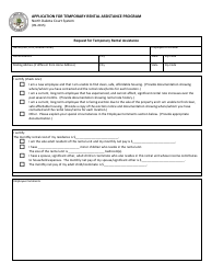 Application for Temporary Rental Assistance Program - North Dakota