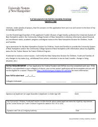Application Form - Tuition Waiver for Foster Children Program - New Hampshire, Page 3