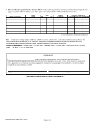 Form SPI/CERT4037A Application for Washington State Administrator Certification - Washington, Page 2