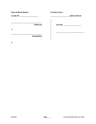 Document preview: Caption and Signature (Petition) Form - North Dakota
