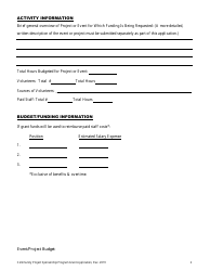 Community Project Sponsorship Program Grant Application - Inyo County, California, Page 2