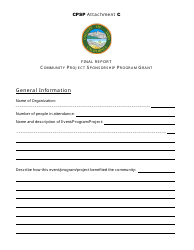 Document preview: Attachment C Final Report - Community Project Sponsorship Program Grant - Inyo County, California