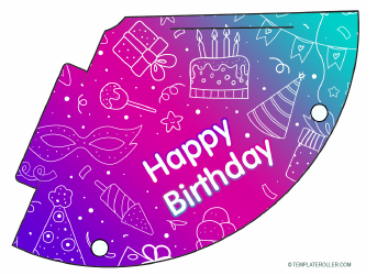 Document preview: Birthday Hat Template