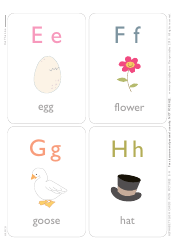 English Alphabet Flashcards - White, Page 2