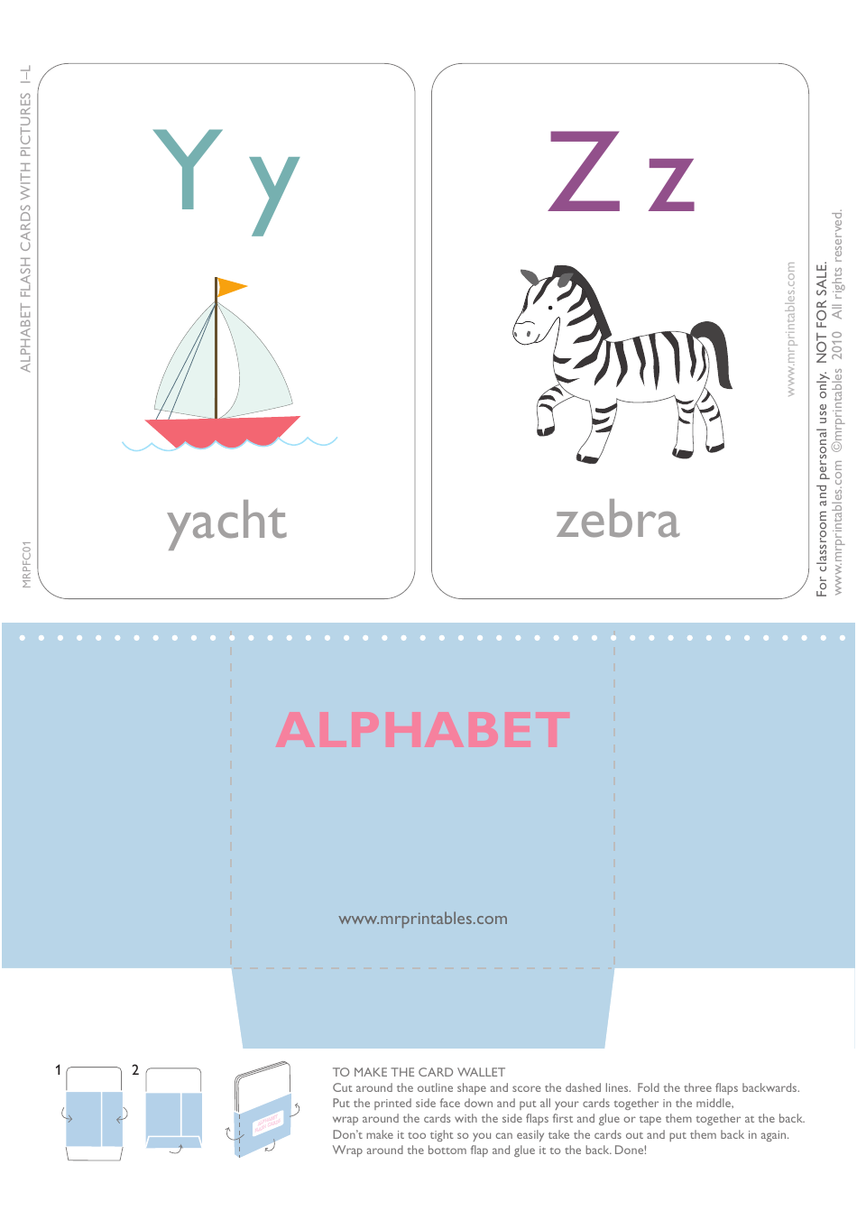 English Alphabet Flashcards - White, Page 7