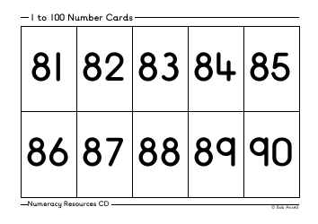 1 to 100 Number Flashcards, Page 9