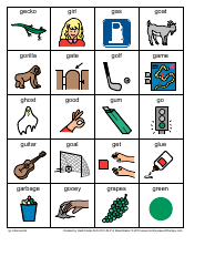 Document preview: G-Initial Words Flashcards