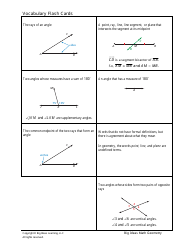 Math Geometry Vocabulary Flashcards, Page 10
