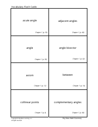 Math Geometry Vocabulary Flashcards