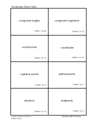 Math Geometry Vocabulary Flashcards, Page 3