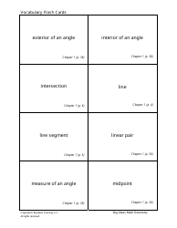 Math Geometry Vocabulary Flashcards, Page 5