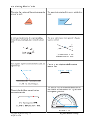 Math Geometry Vocabulary Flashcards, Page 6